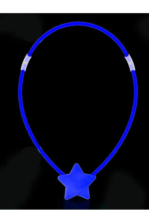 Karanlıkta Yanan Glow Stick Yıldız Kolye - 6 Adet