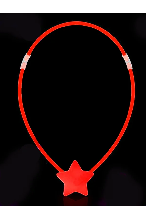 Karanlıkta Yanan Glow Stick Yıldız Kolye - 6 Adet