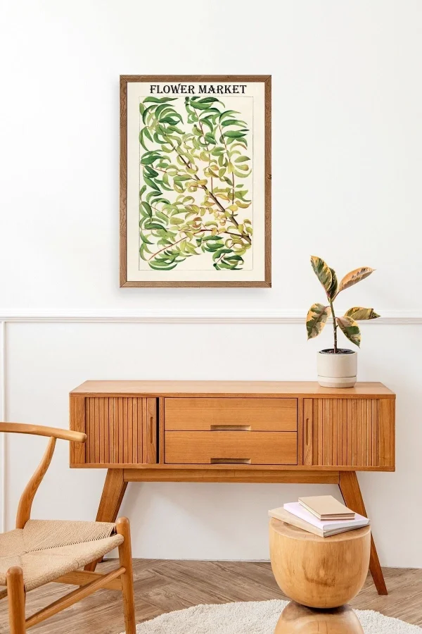 Grancica Breskve Ahşap Çerçeveli Tablo