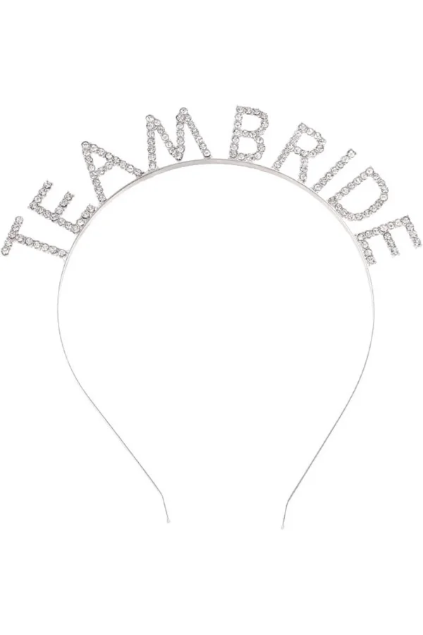 Gümüş Kaplama Kristal Taşlı Team Bride Taç