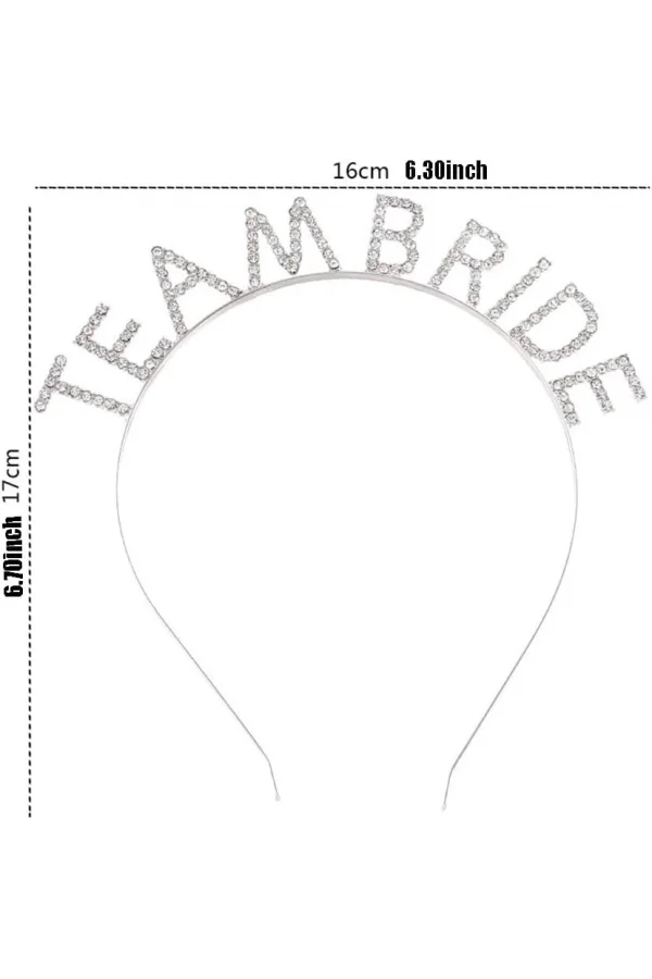 Gümüş Kaplama Kristal Taşlı Team Bride Taç