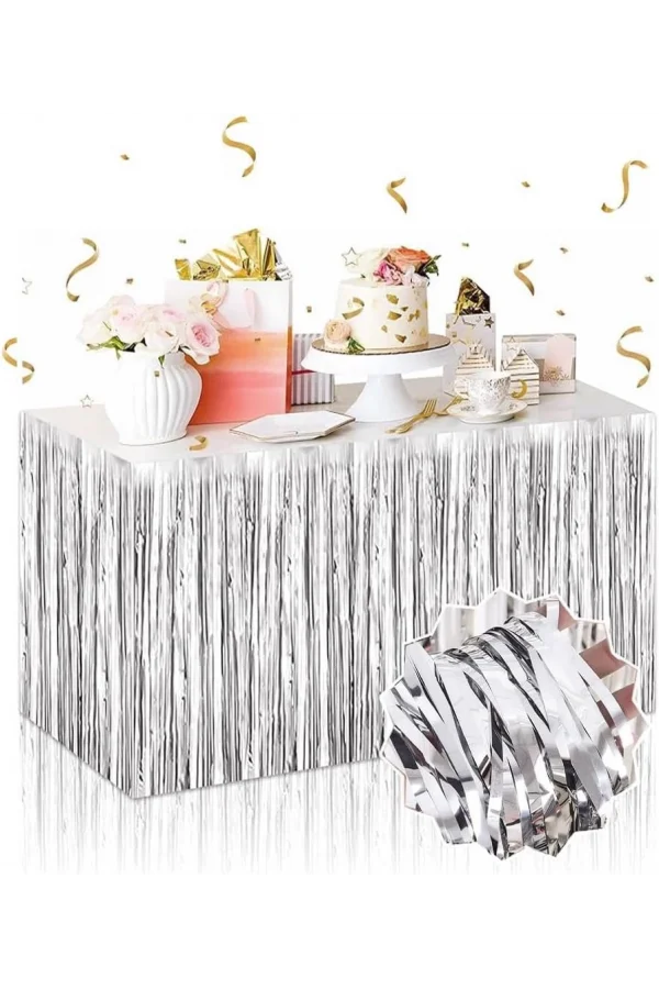 Gümüş Metalize Masa Eteği