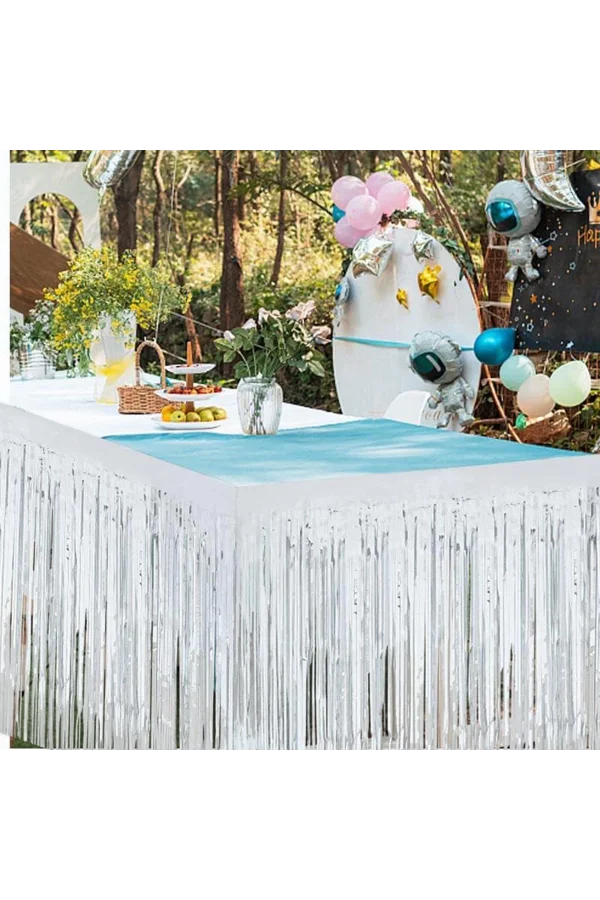 Gümüş Metalize Masa Eteği