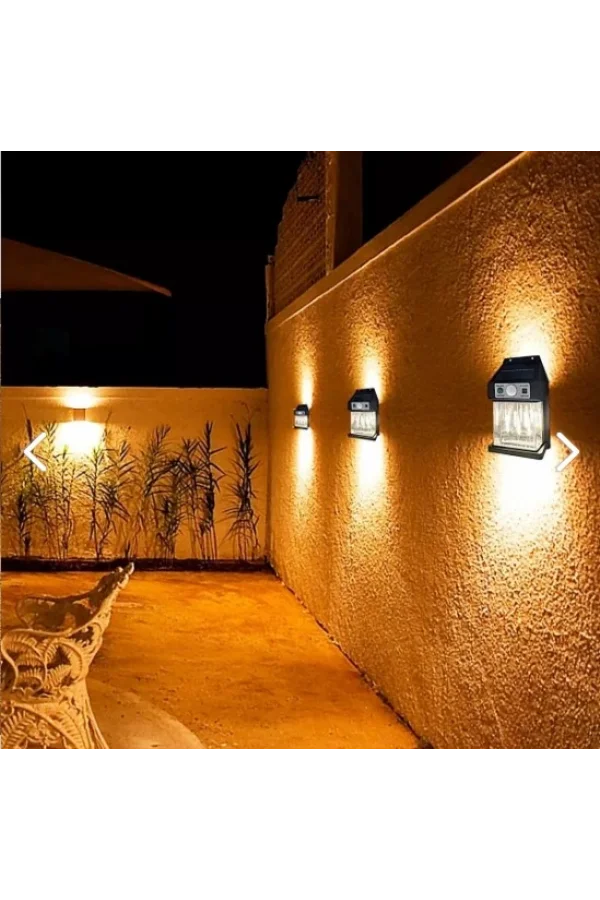 Güneş Enerjili Hareket Sensörlü Duvar Lambası
