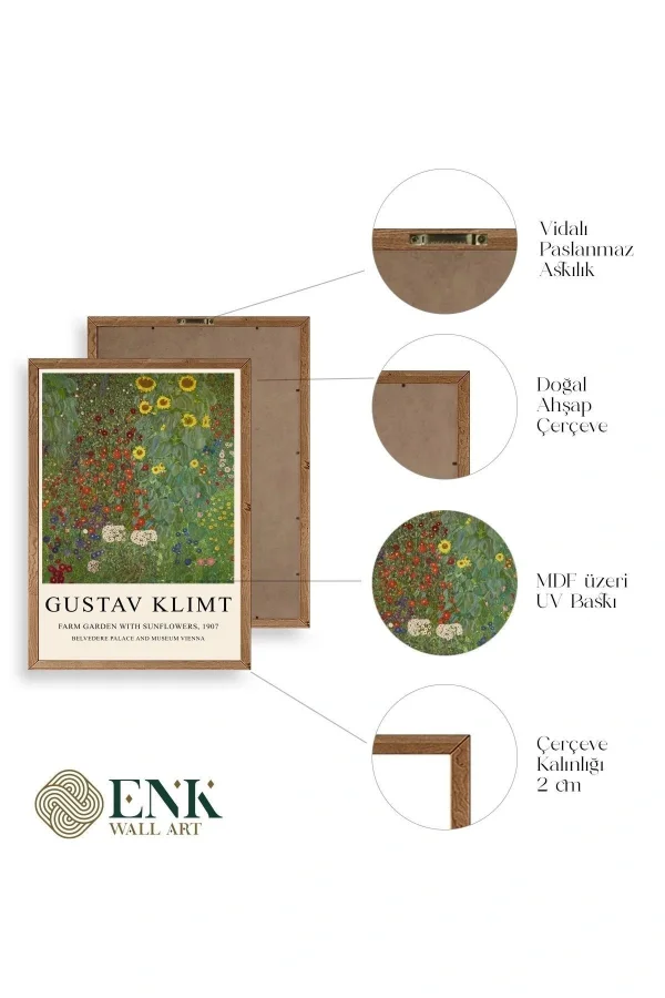 Gustav Klimt Ahşap Çerçeveli Tablo