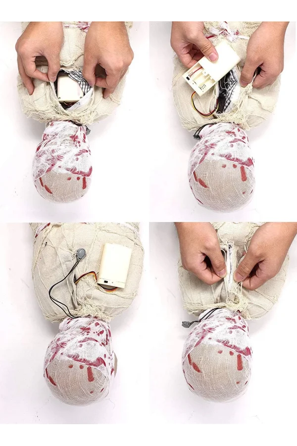 Halloween Sensörlü Işıklı Hareketli Mumya