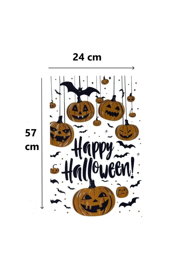 Halloween Temalı Balkabaklı Duvar Sticker Seti