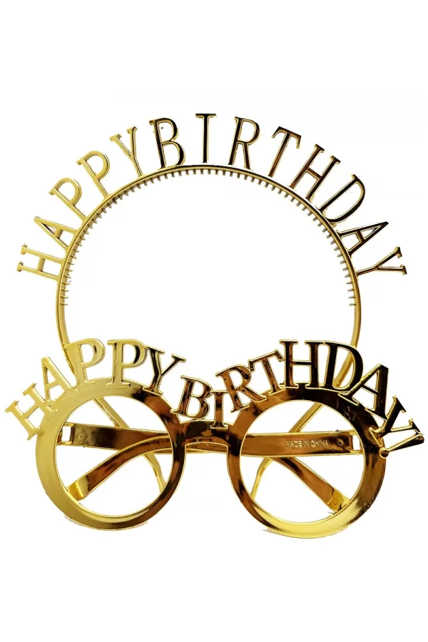 Happy Birthday Gözlük Ve Taç