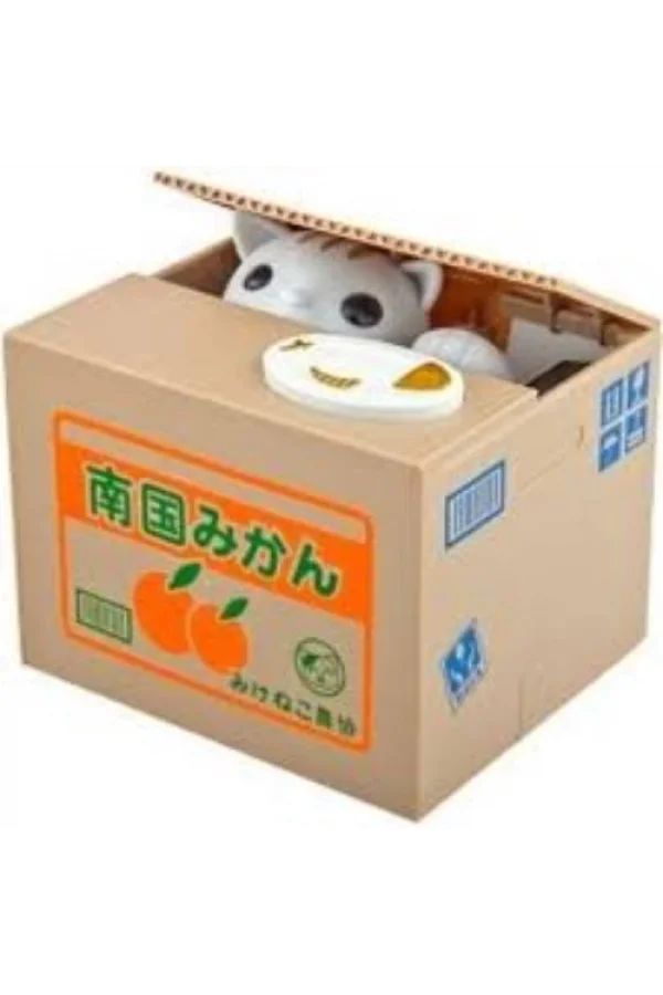 Hareketli Para Çalan Kedi Kumbara