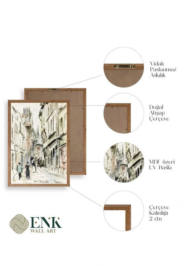 Harmony Üçlü Ahşap Çerçeveli Tablo