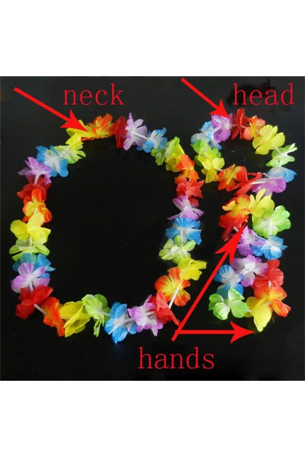 Hawaii Çiçekli Kolye Bileklik Seti