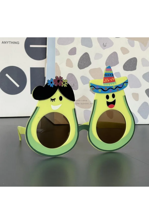 Hawaii Temalı Avokado Gözlük