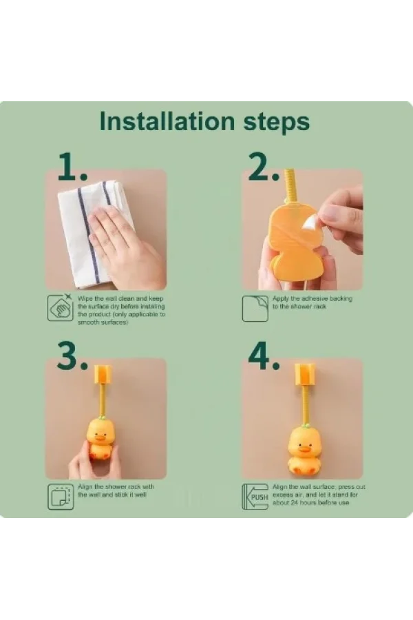 Hayvan Figürlü Duş Başlığı Tutucu