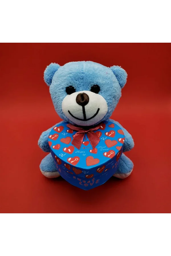 Hediyelik Mavi Kutulu Ayıcık