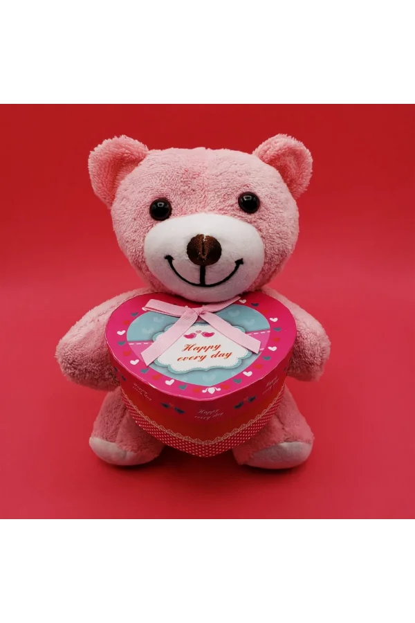 Hediyelik Pembe Kutulu Ayıcık