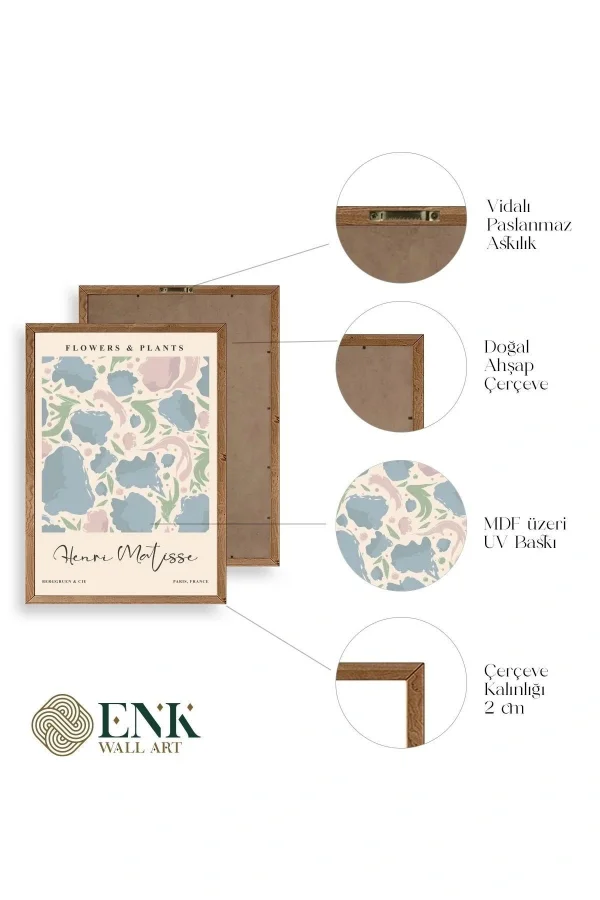 Henri Matisse Ahşap Çerçeveli Tablo