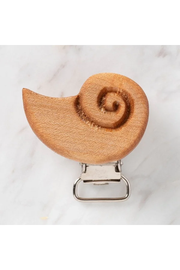 Hobi Baby Salyangoz Figürlü Organik Ahşap Emzik Kl