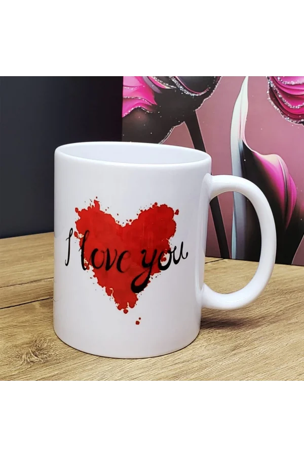 I Love You Tasarımlı Kupa Bardak