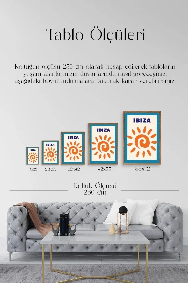 Ibiza Ahşap Çerçeveli Tablo