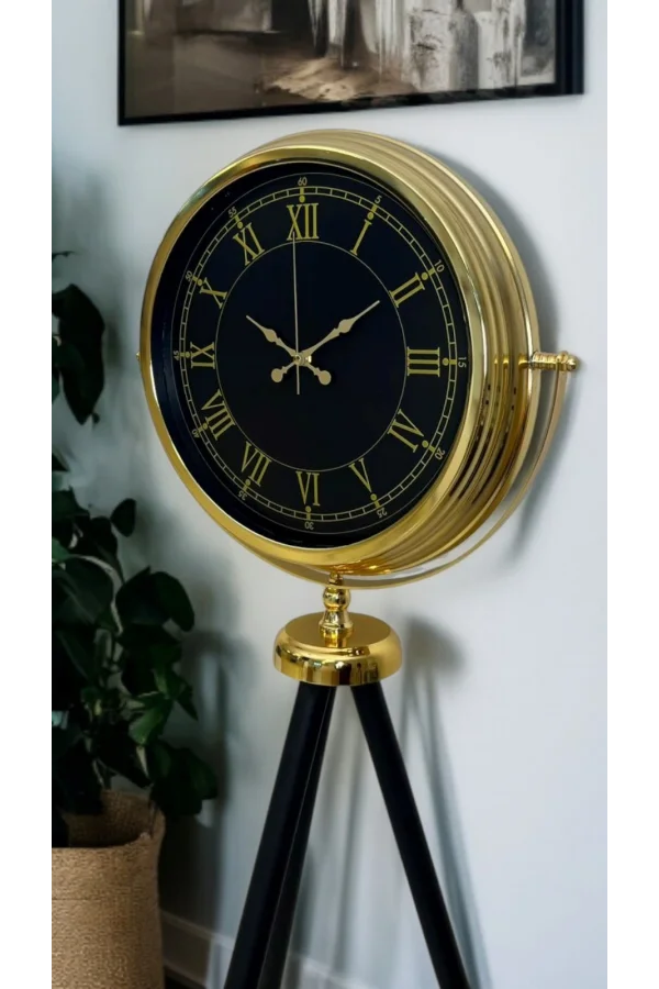 İhtişam Gold Tripod Ayaklı Saat