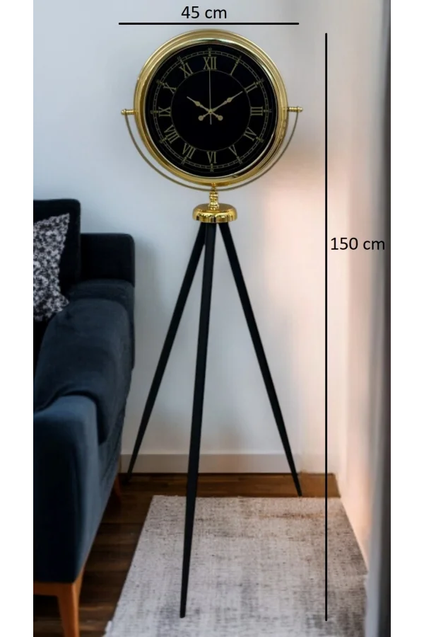 İhtişam Gold Tripod Ayaklı Saat