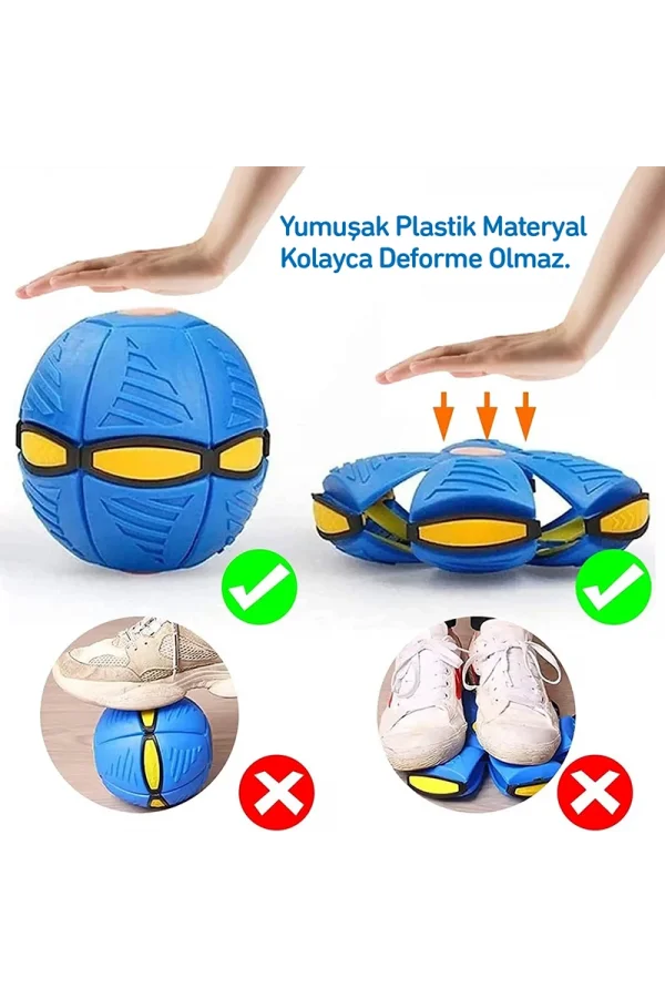 Işıklı Zıplayan Frizbi Evcil Hayvan Topu