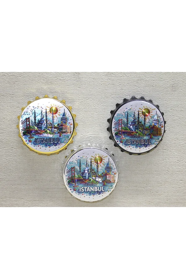 İstanbul Temalı Gazoz Kapağı Magnet - Model 2
