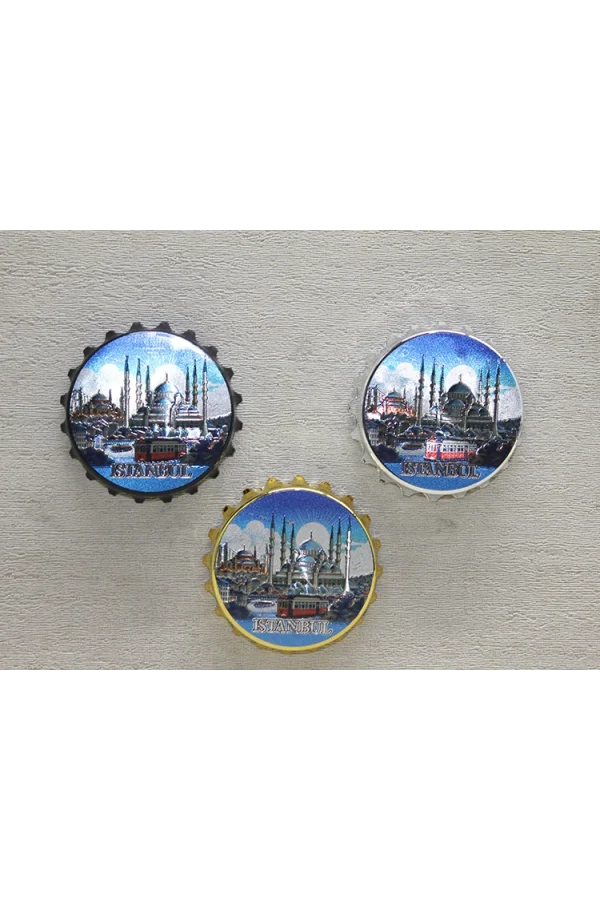 İstanbul Temalı Gazoz Kapağı Magnet - Model 3
