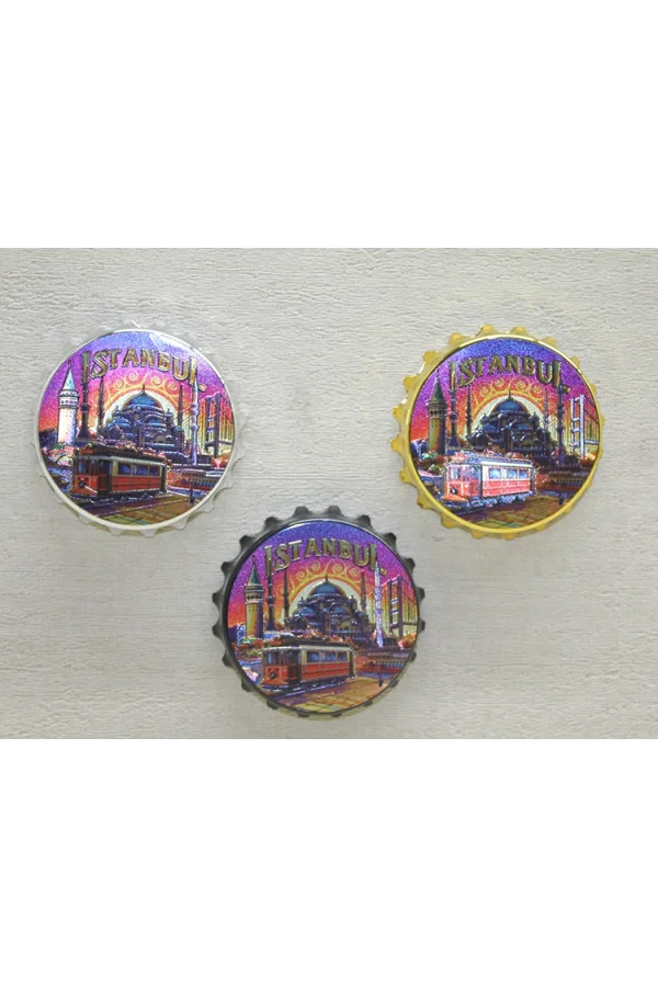 İstanbul Temalı Gazoz Kapağı Magnet - Model 4