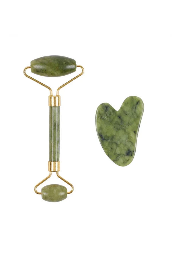 Jade Roller Gua Sha Taşı Seti