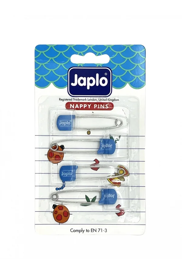 Japlo Emniyetli Çengelli Bebek İğnesi 4lü - Mavi
