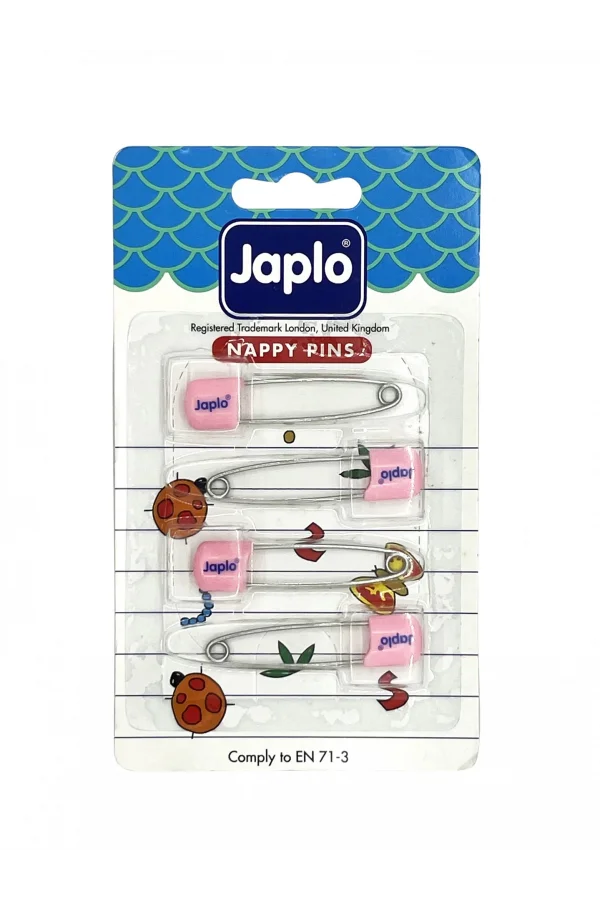 Japlo Emniyetli Çengelli Bebek İğnesi 4lü - Pembe