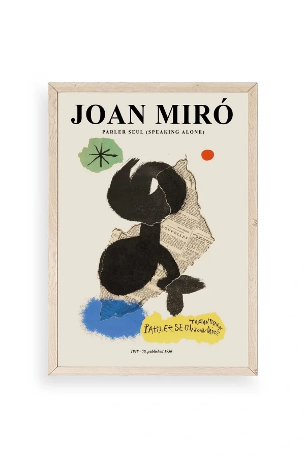 Joan Miro Ahşap Çerçeveli Tablo