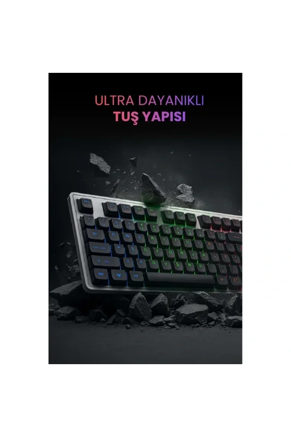 Kablolu Işıklı Gaming Standart Türkçe Q Klavye Ve Mouse Seti