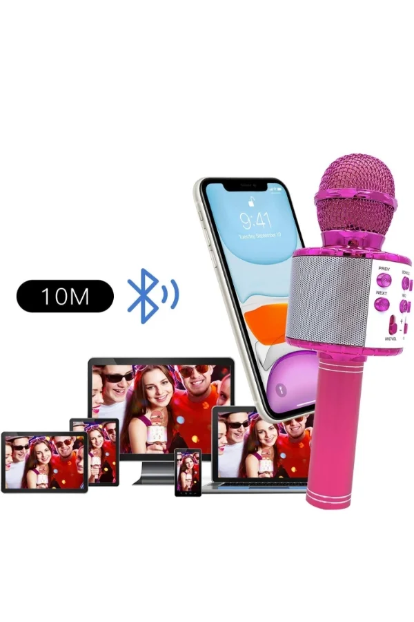 Kablosuz Hoparlörlü Bluetooth Karaoke Mikrofonu