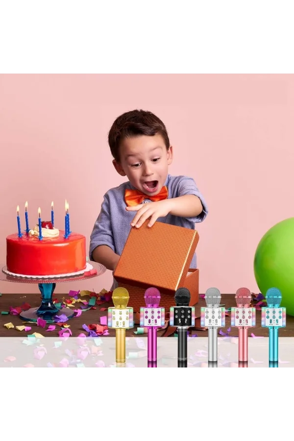 Kablosuz Hoparlörlü Bluetooth Karaoke Mikrofonu