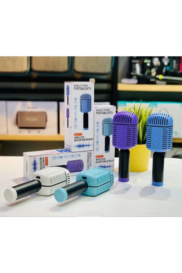 Kablosuz Hoparlörlü Karaoke Mikrofonu