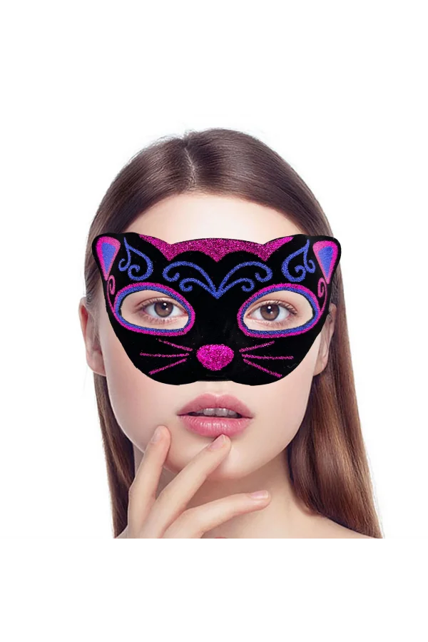 Kadife Kaplama Kedi Maskesi