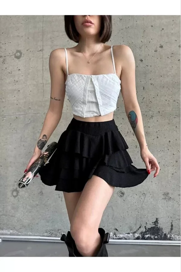 Kadın Mykonos Basic Etek - Siyah