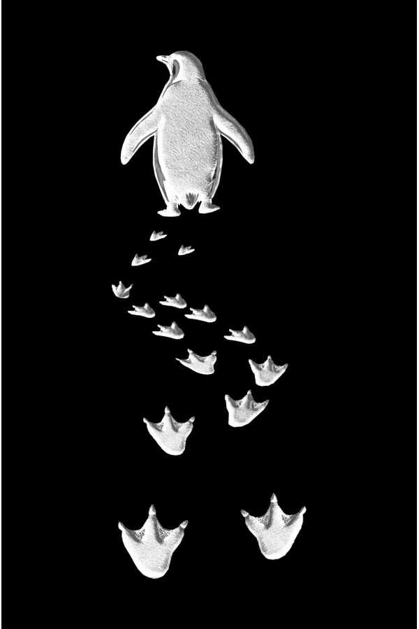 Kadın Nihilist Penguen Temalı Oversize Kapüşonlu Sweatshirt - Siyah