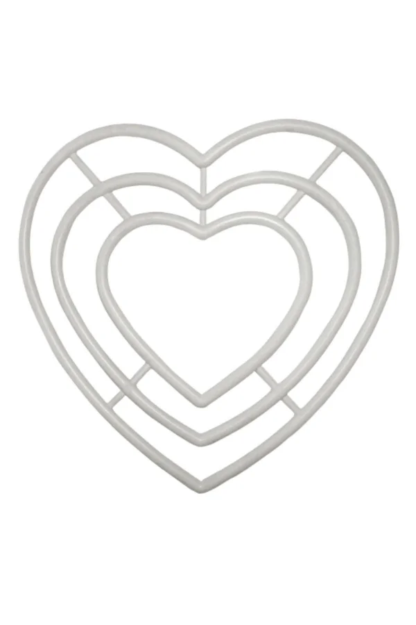 Kalp Makrome Halkası 3lü 20 cm