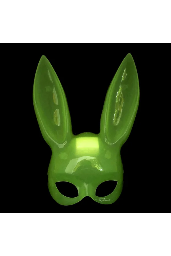Karanlıkta Yanan Glow Floresan Tavşan Maskesi
