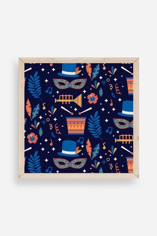 Karnaval Ahşap Çerçeveli Tablo