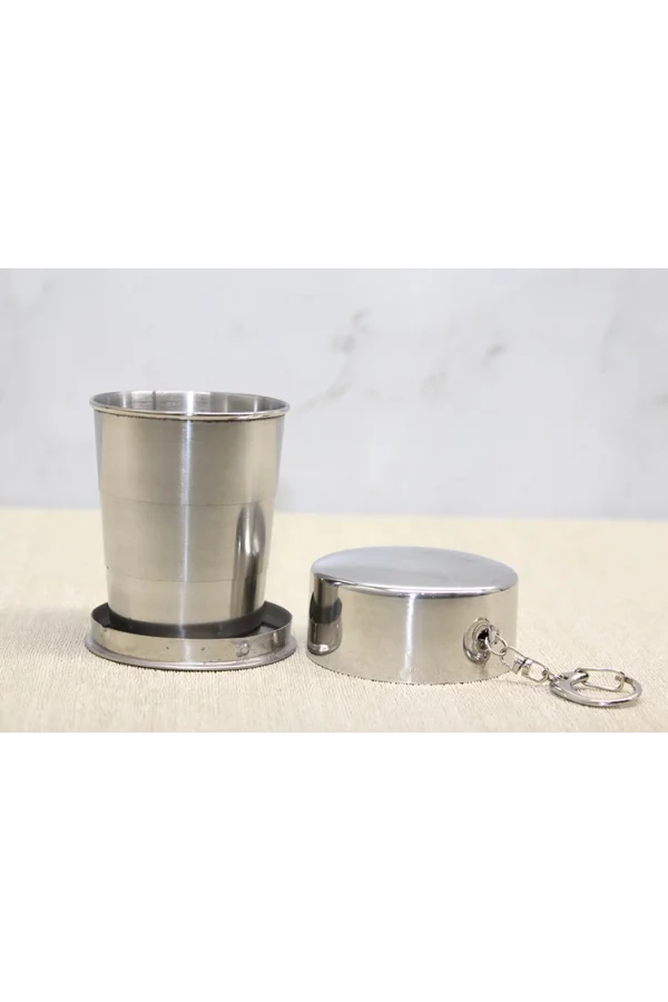 Katlanabilir Tekli Paslanmaz Çelik Shot Bardak 7 cm