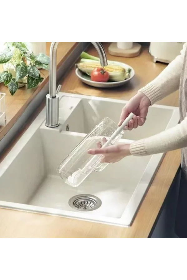 Kavanoz ve Biberon Yıkama Fırçası Silikon