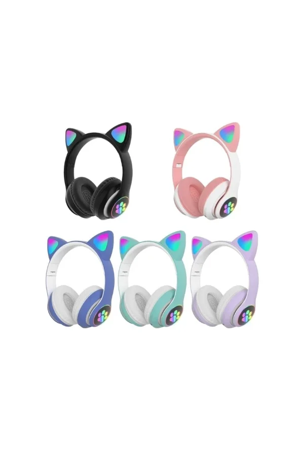 Kedi Figürlü Bluetooth Kulaklık