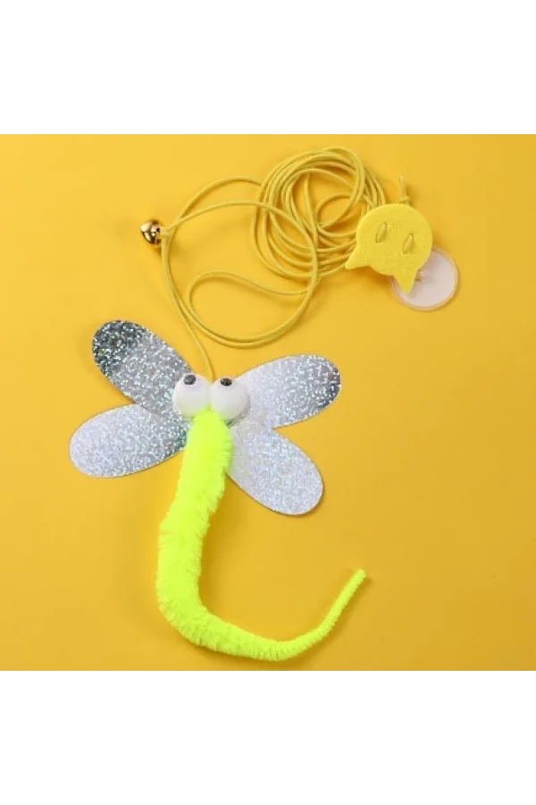 Kelebek Model Elastik Kendinden Yapışkanlı Kedi Oyun Oltası