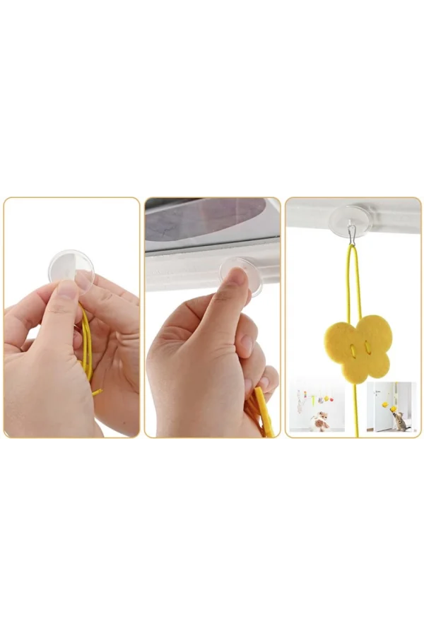 Kelebek Model Elastik Kendinden Yapışkanlı Kedi Oyun Oltası