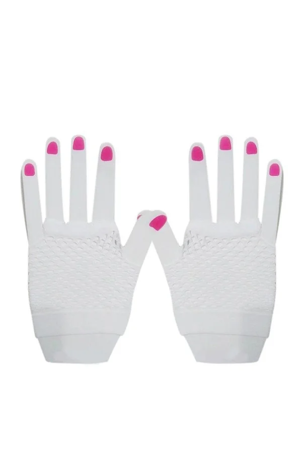 Kısa Beyaz Parmaksız File Eldiven