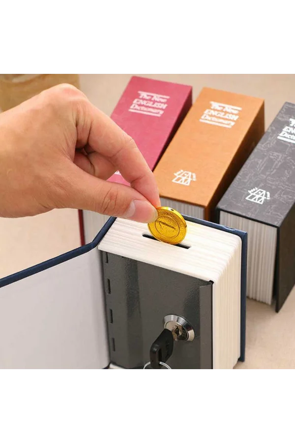 Kitap Şeklinde Mini Boy Kilitli Kasa Kumbara